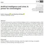 Artificial intelligence and crime: A primer for criminologists
